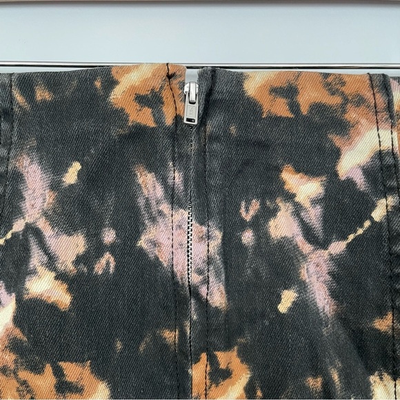 Free People Midnight Combo Modern Femme Novelty Skirt- Black Tie Dye- Size 4 - Picture 5 of 7